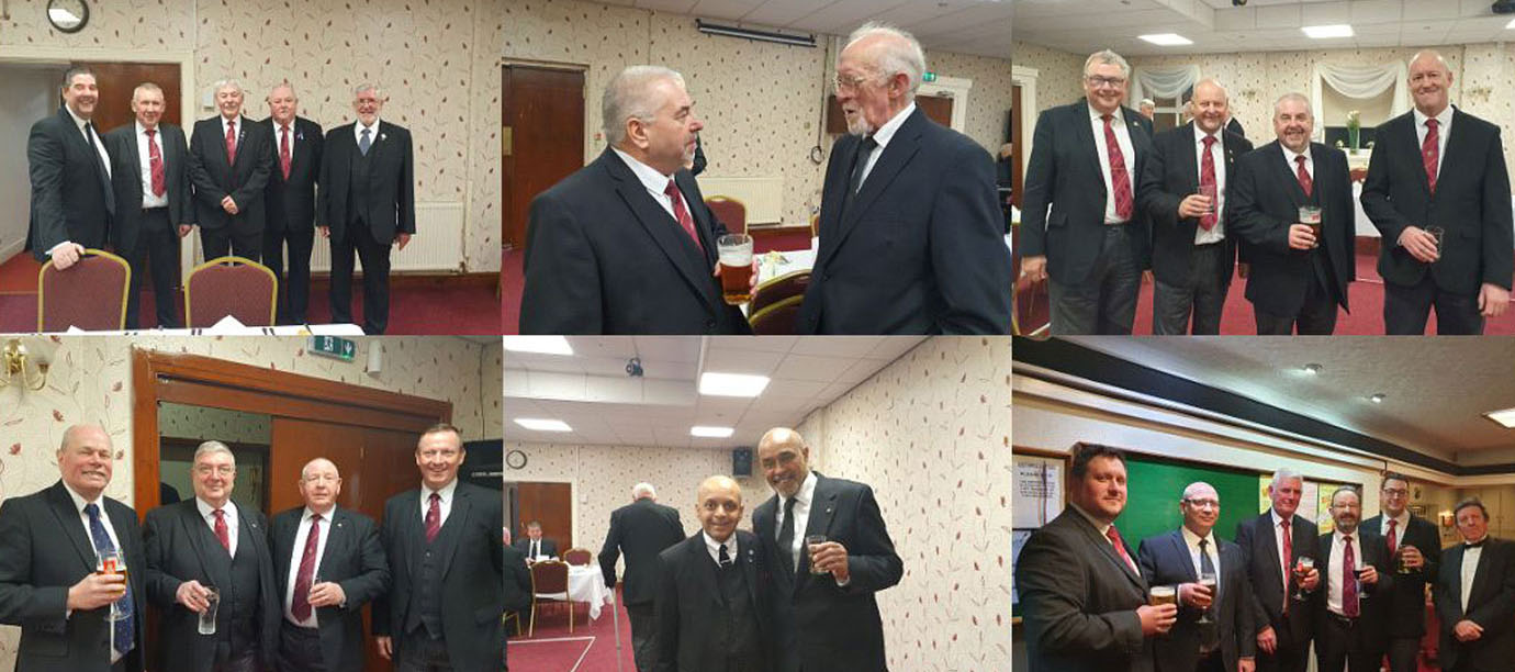 Companions relaxing after the installation ceremony. Companions relaxing after the installation ceremony.