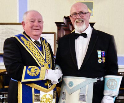 Harry Cox (left) with Gerard Maxwell Harry Cox (left) with Gerard Maxwell