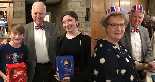 Pictured left: Malcolm Worsley presenting Easter egg gifts to two young diners. Pictured right: Norma Worsley with Malcolm Worsley. Pictured left: Malcolm Worsley presenting Easter egg gifts to two young diners. Pictured right: Norma Worsley with Malcolm Worsley.