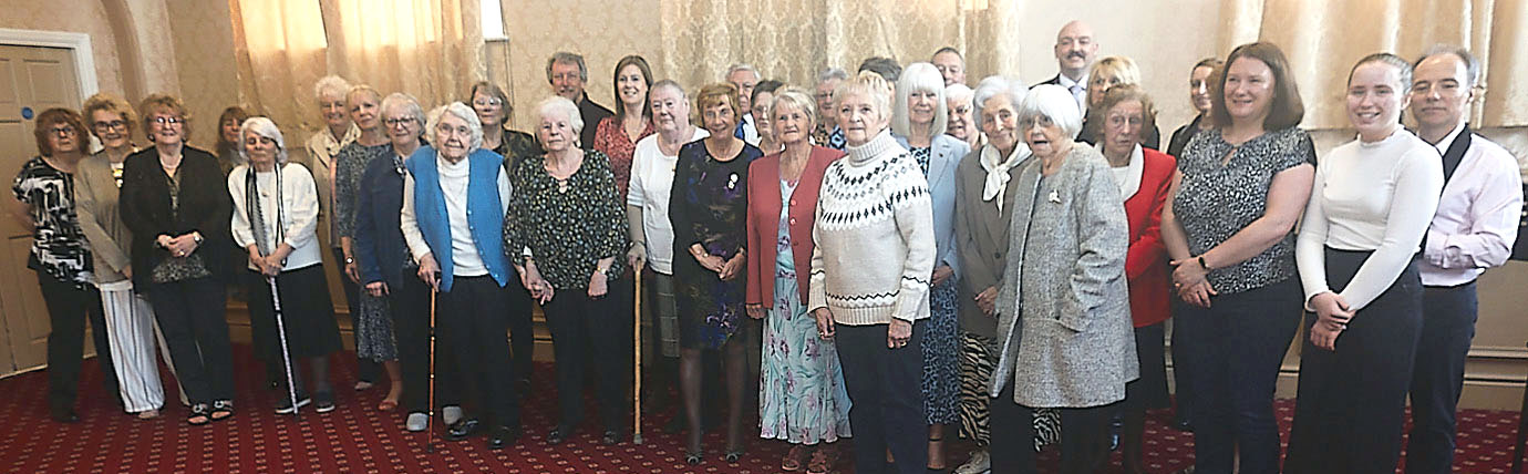 The Leigh Group widows and Jonathan Heaton (far right). The Leigh Group widows and Jonathan Heaton (far right).