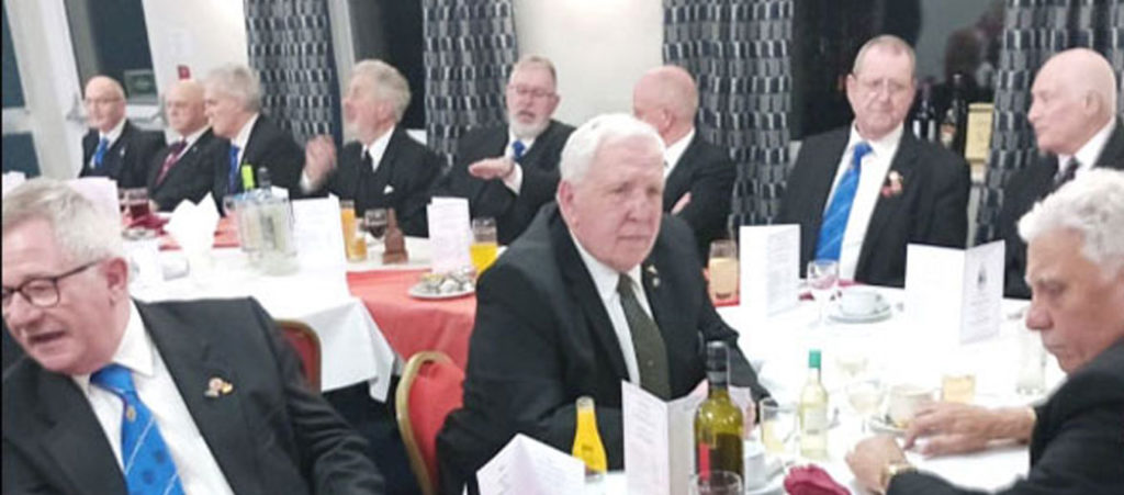 Brethren enjoying a happy festive board. Brethren enjoying a happy festive board.