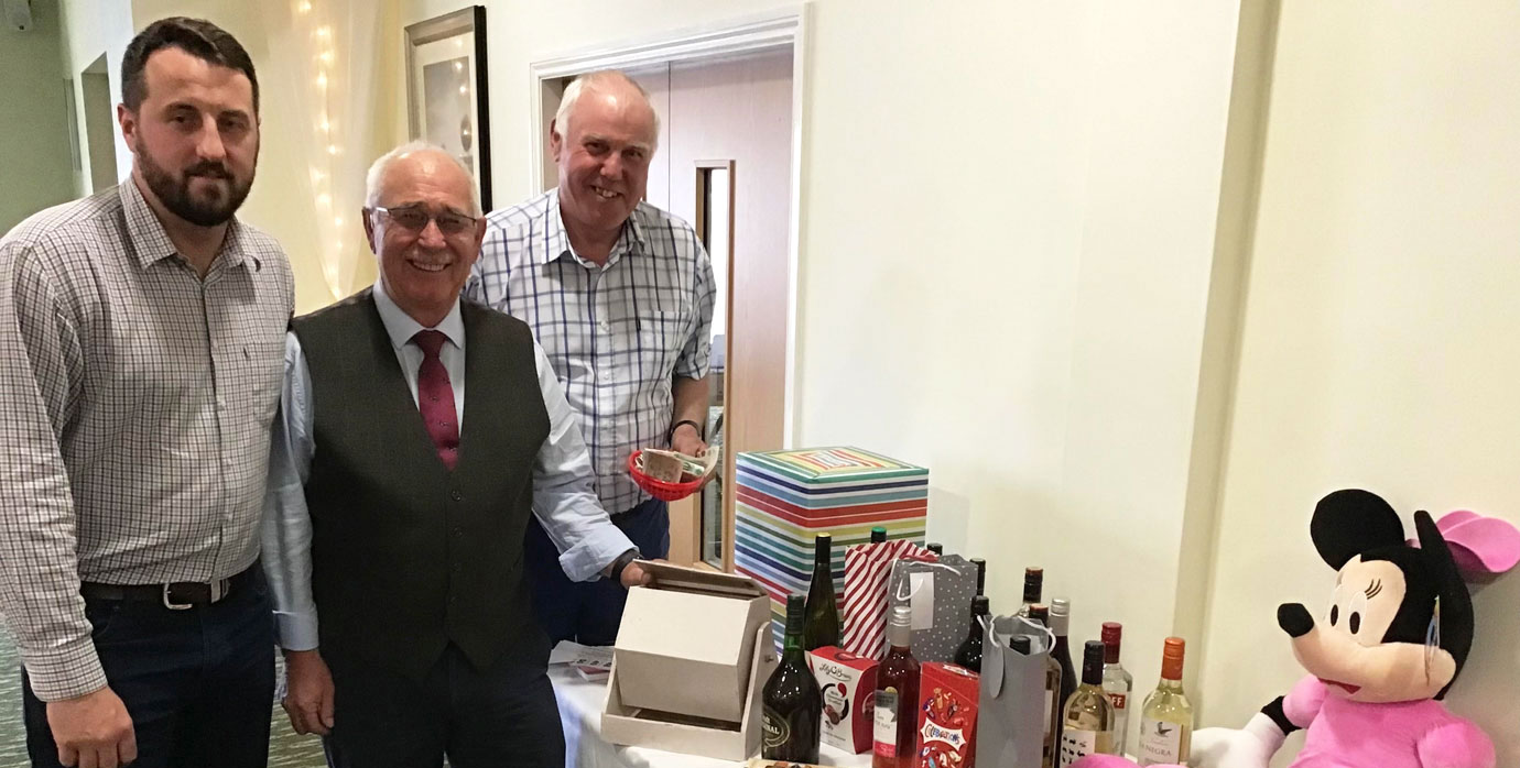 At the raffle table with, from left to right, are: Lodge members David Jenkinson, Mick Woods and Ian Heyes. At the raffle table with, from left to right, are: Lodge members David Jenkinson, Mick Woods and Ian Heyes.