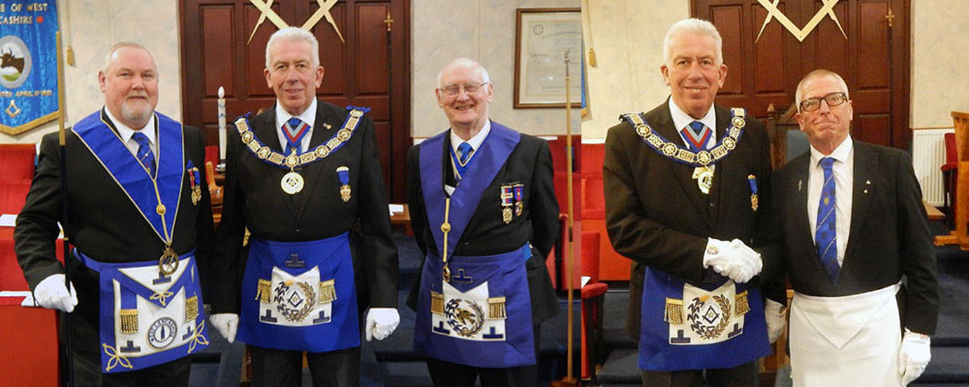 Pictured left from left to right, are: Gary Smith, Mark Matthews and Ray Martland. Pictured right: Mark Matthews with newly-passed Steve Thomas.