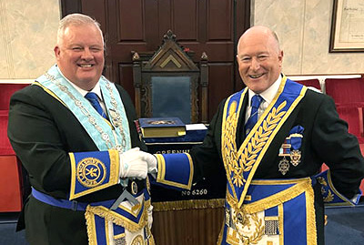 Steve Gerrard (left) with the group chairman Peter Allen. Steve Gerrard (left) with the group chairman Peter Allen.