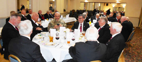 Diners at the festive board. Diners at the festive board.