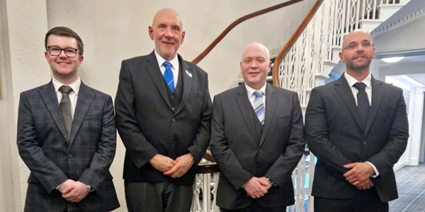Pictured from left to right, are: Michael McGuiness, Chris Lyon, Neil Wycherley and Luke Fox.