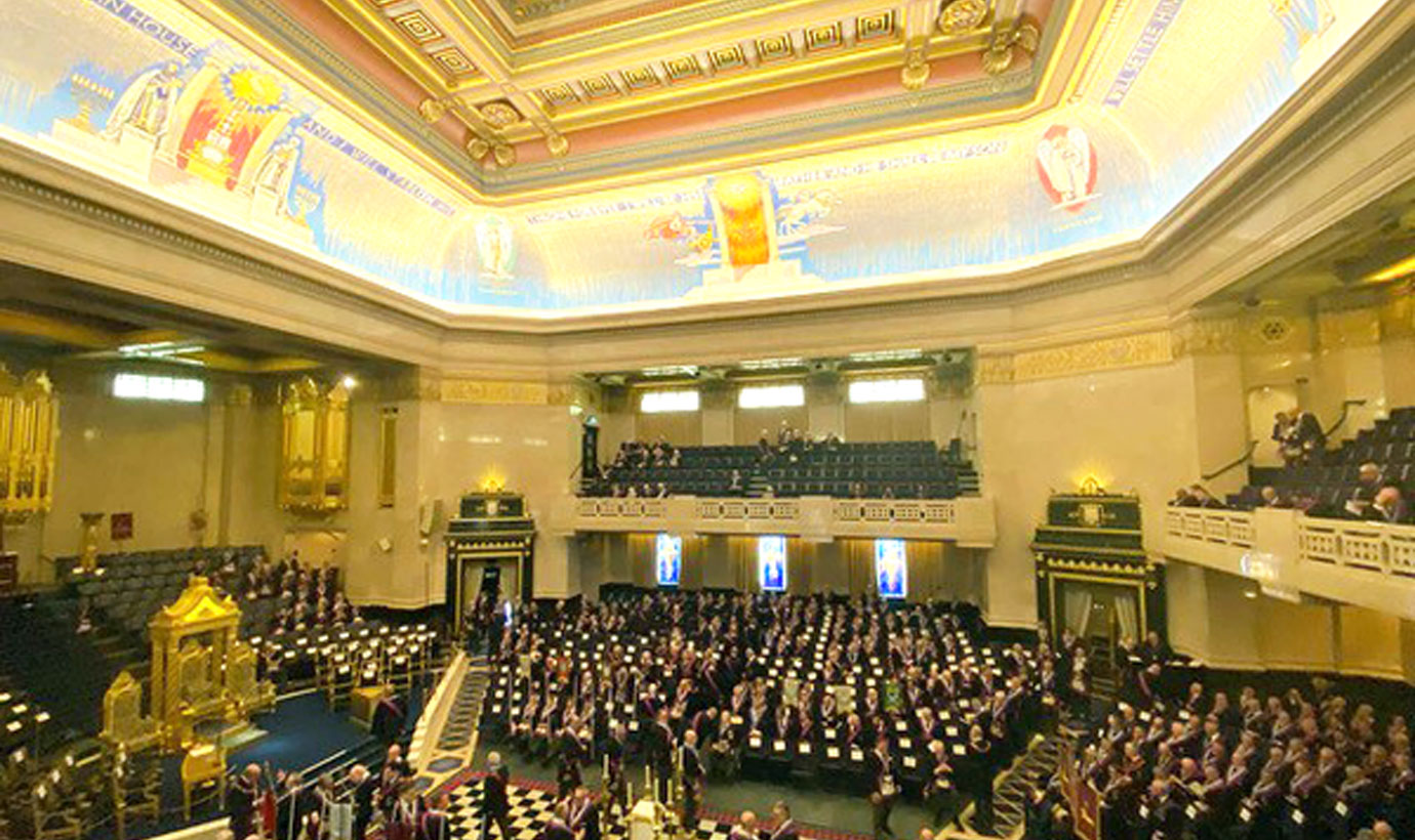 Inside the Grand Temple prior to the Supreme Grand Chapter meeting.