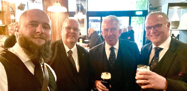 Pictured from left to right, are: Kieran Taylor-Bradshaw, Neil Ward, Mark Matthews and Neil's guest. Pictured from left to right, are: Kieran Taylor-Bradshaw, Neil Ward, Mark Matthews and Neil's guest.