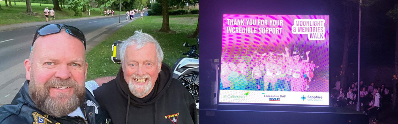 Pictured left: Jon Anderson (left) and Clive Hardisty directing folk on the return leg. Pictured right: A great evening had by all, and thank you to all who took part.