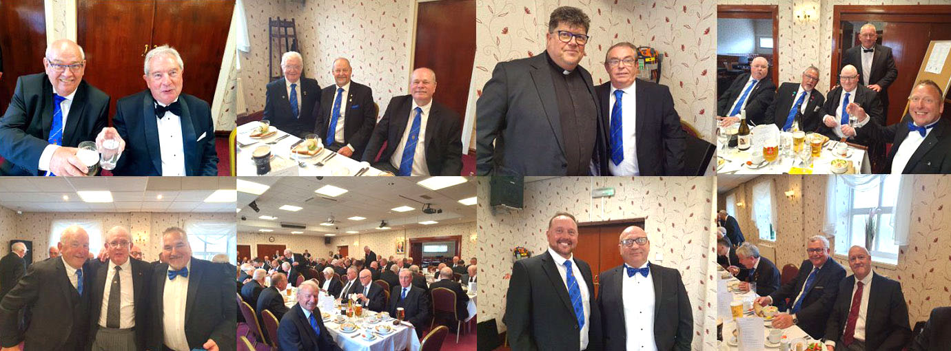 Brethren enjoying the festive board. Brethren enjoying the festive board.