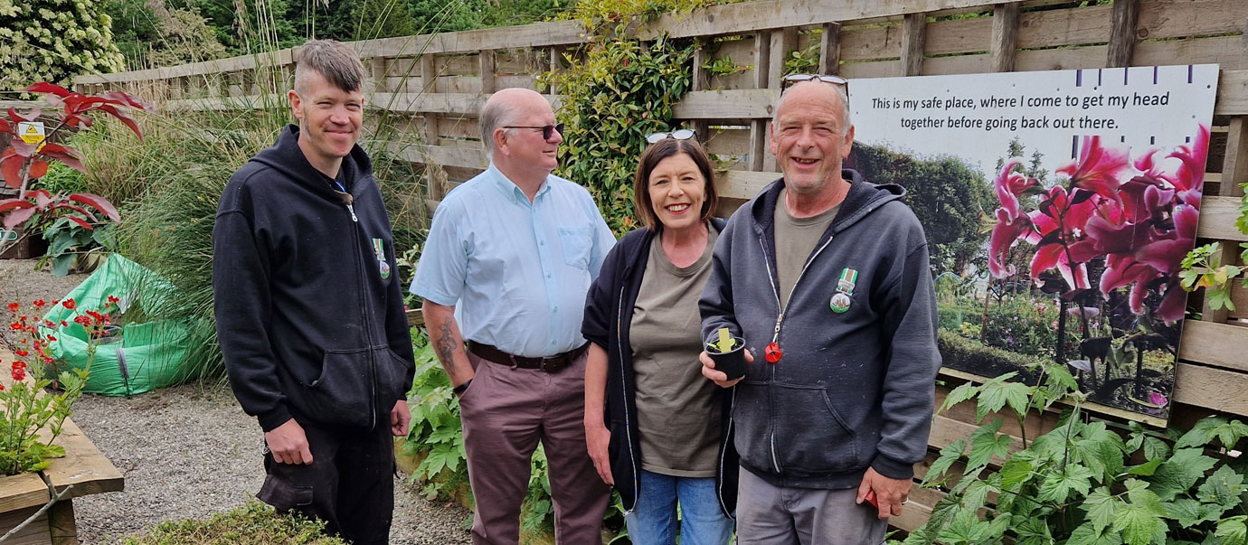 Cliff Jones (second left) with the Dig In Team.