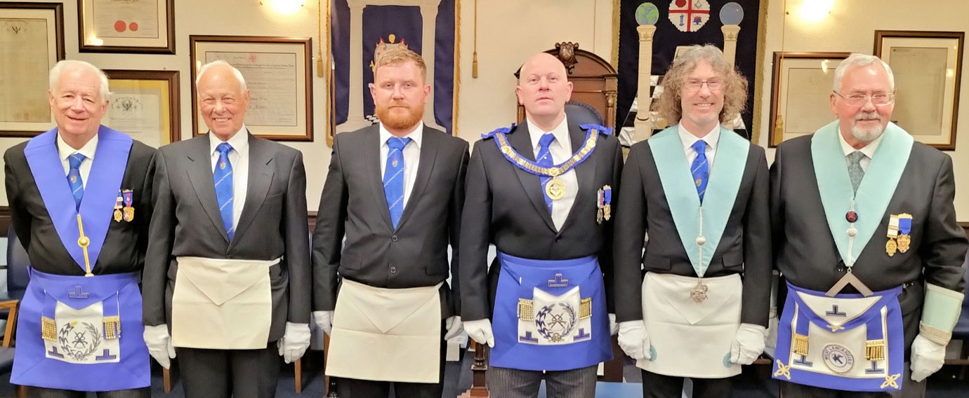 Pictured from left to right, are: Stewart Cranage, Dennis Lee, Rory Galbraith, Malcolm Bell, Christian Lee and Ernie Barrow.