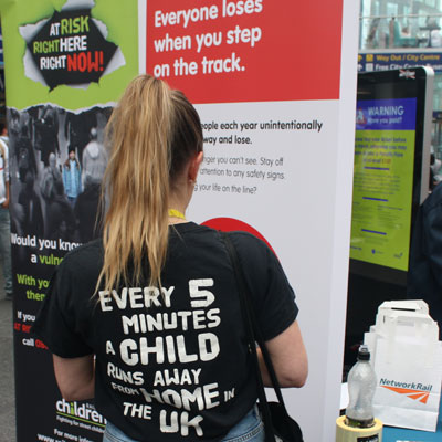 Amy Sargeson displays an important message on the back of her t-shirt.