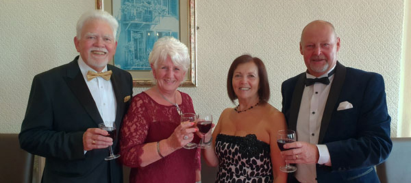 Pictured from left to right, are: The evening’s principal guests David and Anne Randerson, together with the group chairman John Cross and his wife Shelagh. 