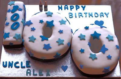 Alex Pratt’s 100th birthday cake.