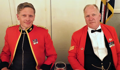 Mark Smith (right) with his son Richard at the dinner table. Mark Smith (right) with his son Richard at the dinner table.