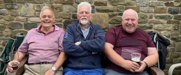 Pictured from left to right, are: Phil Dean, David Hargreaves and Mike Silver taking a well-earned break.