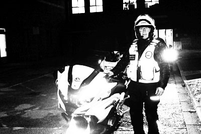 Roy gets ready for the shift. Roy gets ready for the shift.