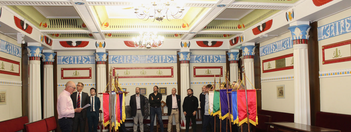 Neil Francis reveals the wonderful Egyptian Chapter Room. Neil Francis reveals the wonderful Egyptian Chapter Room.