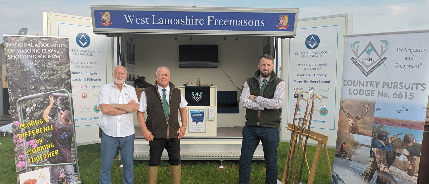 The team setting up on Day 2. Pictured from left to right, are; Bob Reeves, John Topping and David Jenkinson.