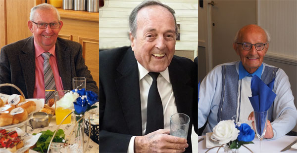 Pictured from left to right, are; Clive Gitsham, Peter Gratrix and George Coulter, all of whom were celebrating promotion in the field. Pictured from left to right, are; Clive Gitsham, Peter Gratrix and George Coulter, all of whom were celebrating promotion in the field.