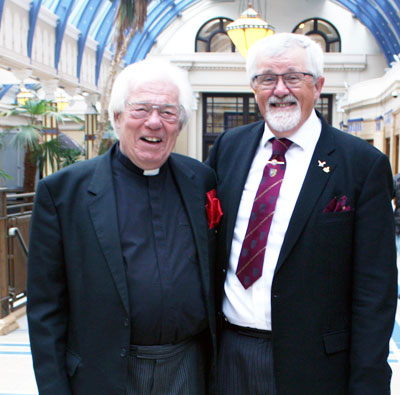 The old and the new, retiring Third Provincial Grand Principal Godfrey Hurst (left) and his successor David Barr. The old and the new, retiring Third Provincial Grand Principal Godfrey Hurst (left) and his successor David Barr.