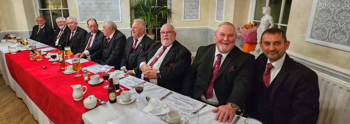 Pictured from left to right, are: Dave Bishop, Dave Barr, Mark Matthews, Roger Sherlock, Derek Robinson, Bryn Hart, Peter Rees, Gary Smith and David Thomas.