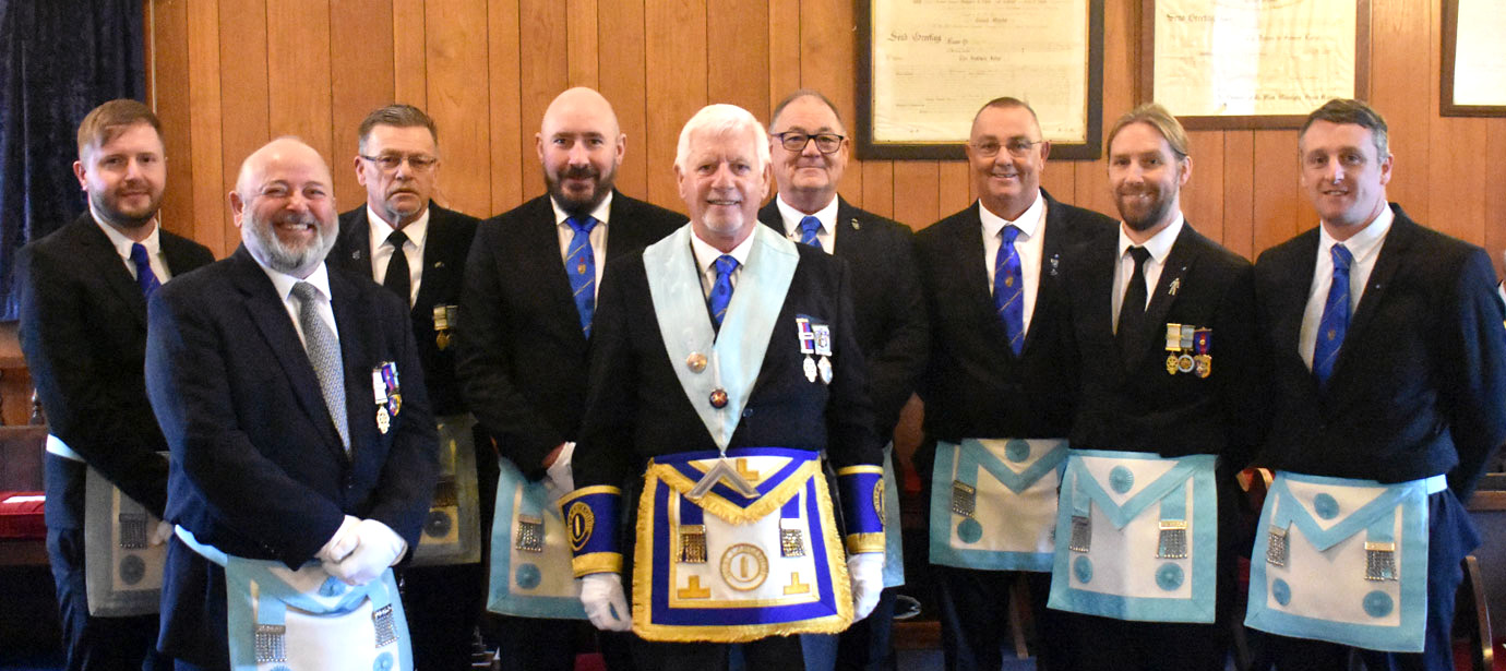 Pictured from left to right, are; Danny Lightfoot, treasurer Chris Woodburn, David Nicholson, Paul Williams, Dave Sear, Steve Forster, Allan Whittaker, Martin McFall and Stuart Turnbull.