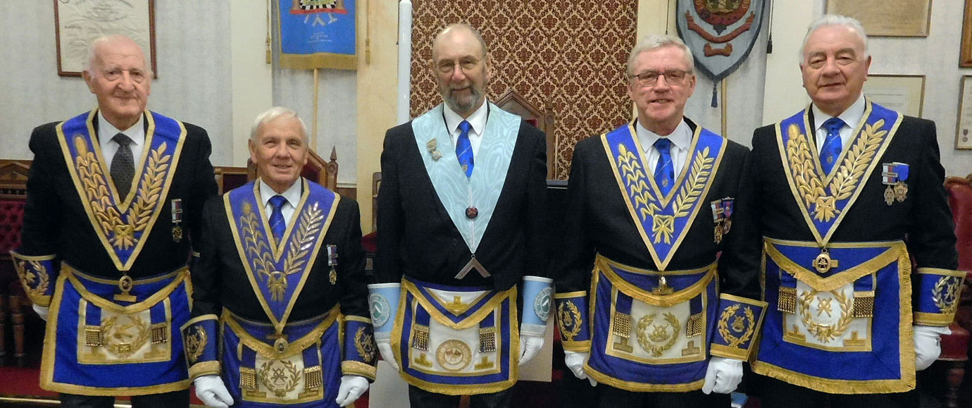 Pictured from left to right, are: Rowley Saunders, Alan Jones, Terry Ridal, Phil Preston and Barrie Crossley.