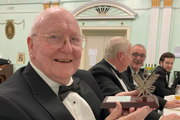 Bill Kermode with his souvenir Bill Kermode with his souvenir