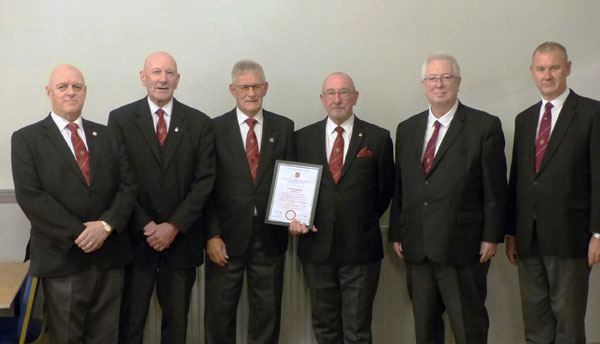 Pictured from left to right, are: David Atkinson, Mike Burwin, Norman Speed, Neil Pedder, John Murphy and Ian Halsall.