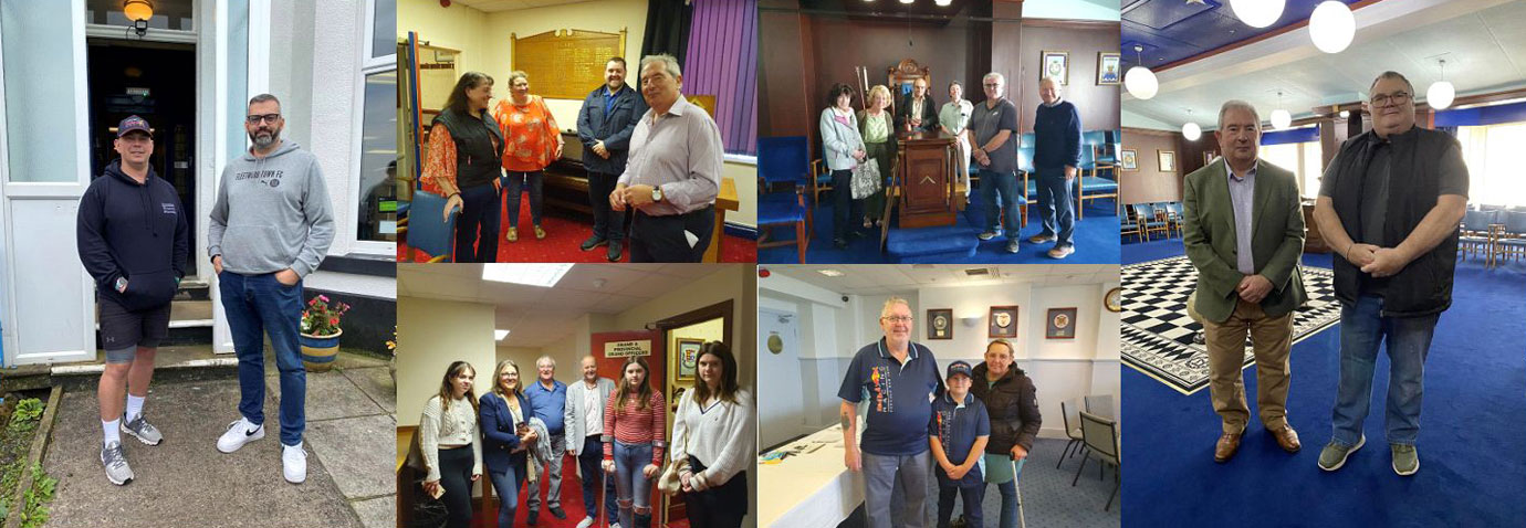 Visitors enjoying the tours given by the Masonic volunteers.