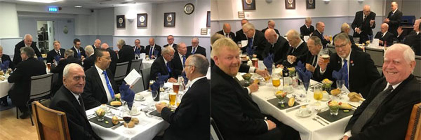 Hesketh Lodge members and guests enjoying festive board.