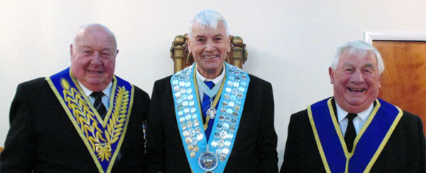 Peter Levick, Barry Hewitt and John Rawcliffe before the ceremony.