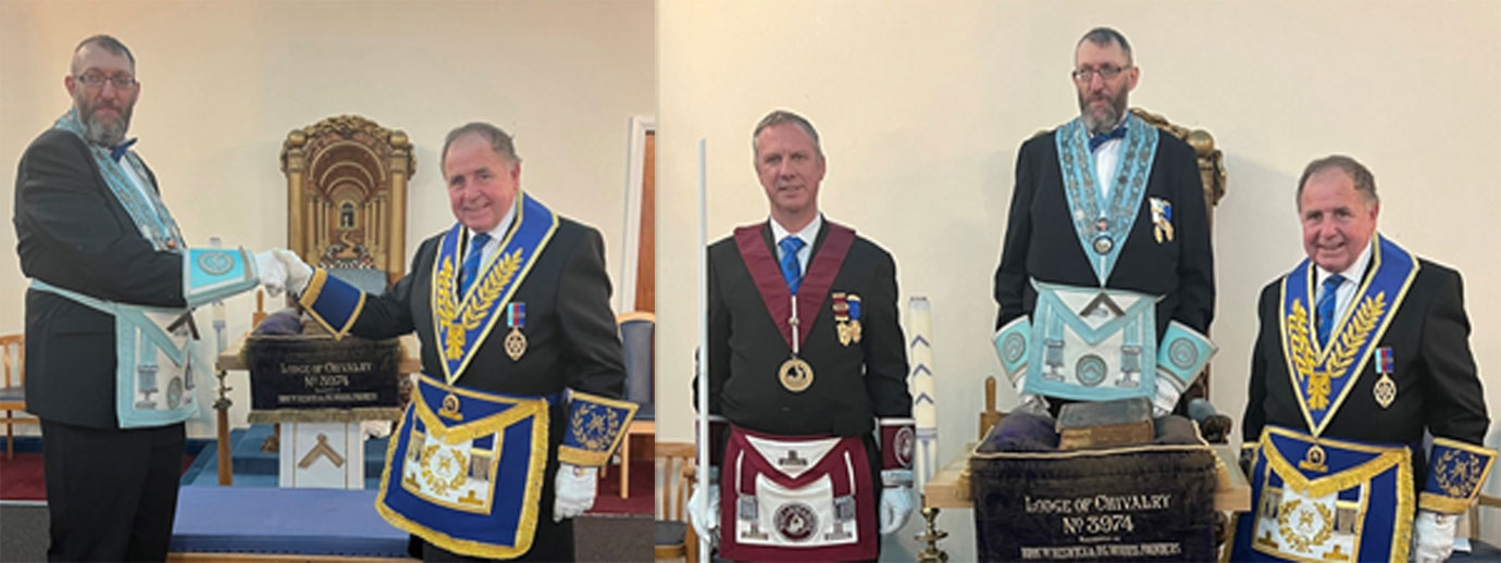 Pictured left: Graham Chambers congratulates Stuart on his proclamation. Pictured right from left to right, are: Robert Midgley, Stuart Flynn and Graham Chambers, Pictured left: Graham Chambers congratulates Stuart on his proclamation. Pictured right from left to right, are: Robert Midgley, Stuart Flynn and Graham Chambers,