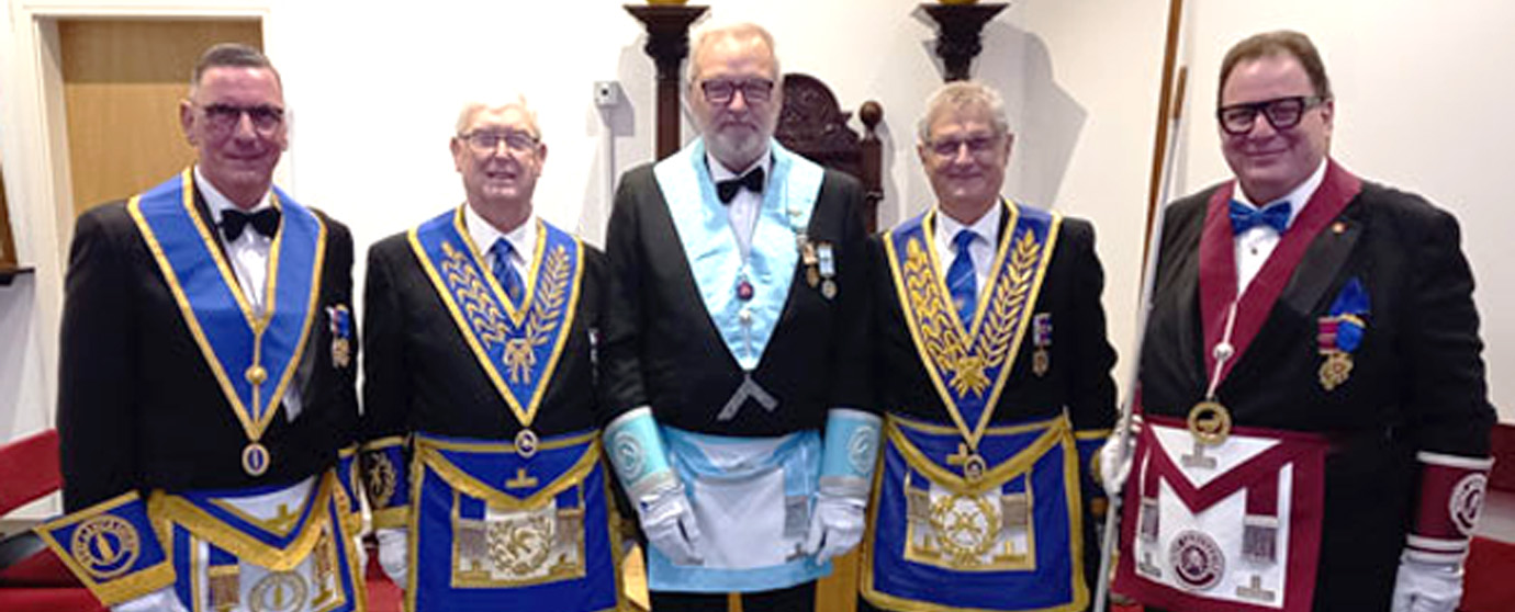 Pictured from left to right, are: Eddie Wilkinson, Brian Hayes, Geoff Collantine, Gareth Jones and Shaun Brookhouse.
