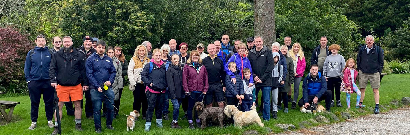 Group picture from Michael’s final Wainwright’s challenge walk.