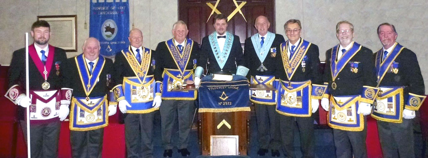 Pictured from left to right, are: Paul Wharton-Hardman, Mike Silver, Peter Allen, Stewart Seddon, Jonathan Battersby, Derek Bond, Frank Wilkinson, Rick Winfield and Ian Moss.