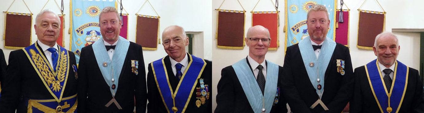 Pictured left from left to right, are: Barrie Crossley, Mike Cosgrove and Joe Crabtree. Pictured right from left to right, are: Jim Scott, Mike Cosgrove and Mick Lacey. 