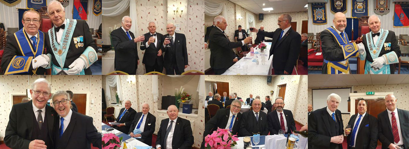The brethren enjoying the installation and festive board. The brethren enjoying the installation and festive board.