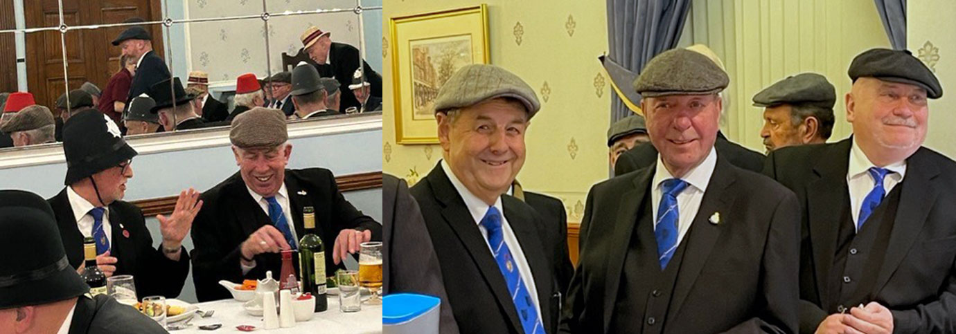 Pictured left: Mark Matthews (right) getting off with a light caution from Southport Group Chairman Phil Stock. Pictured right: The Likely Lads.