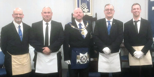 Pictured from left to right, are: Mark Foster, Paul Park, Malcolm Bell, Ian Farley and Peter Leyland. 