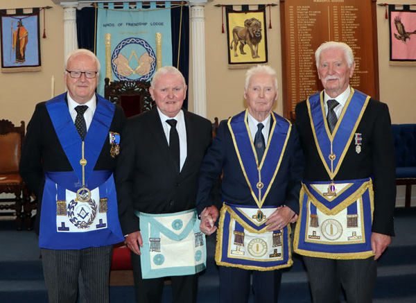 Pictured from left to right, are: Tim Henderson-Ross, Ernest Skelly, Fred Skelly and Bob Skelly.