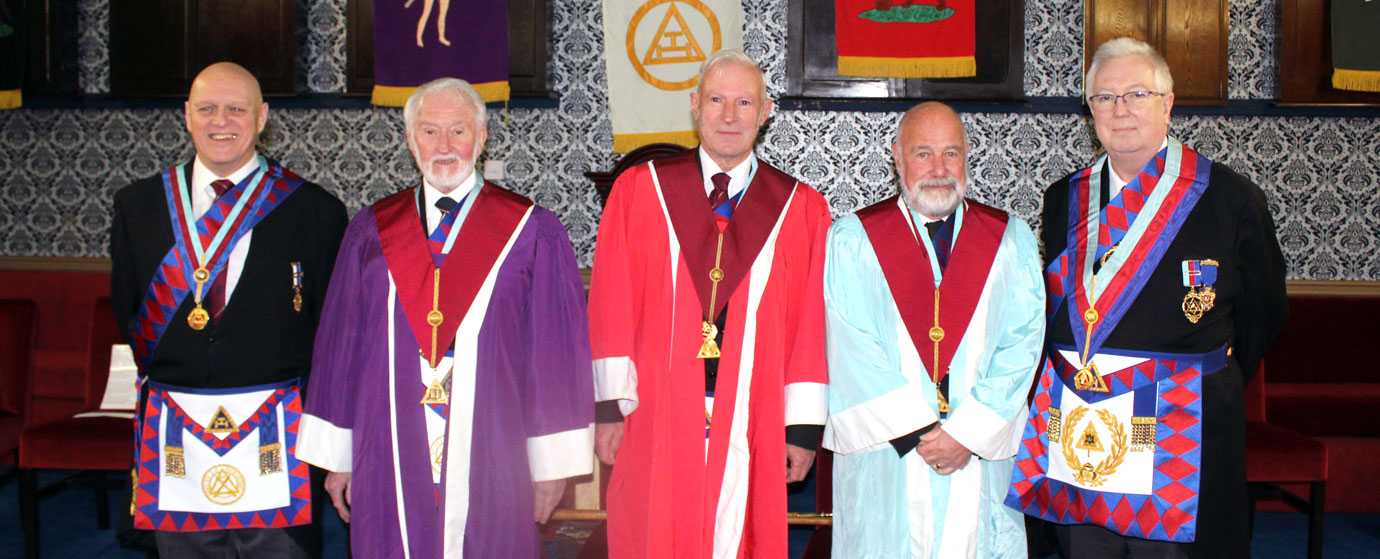 Pictured from left to right, are: David Atkinson, Bernard Bailey, Alan McCluskey, Robert Howland and John Murphy.