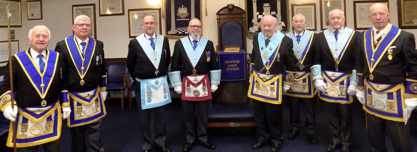 Master and lodge officers.