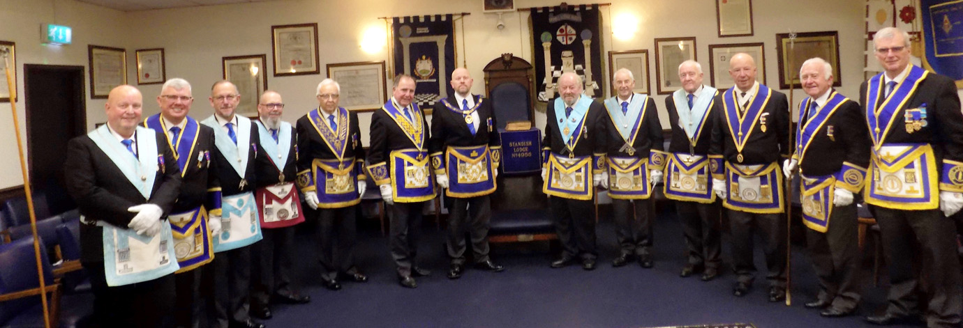 Officers of the lodge and the Provincial team.