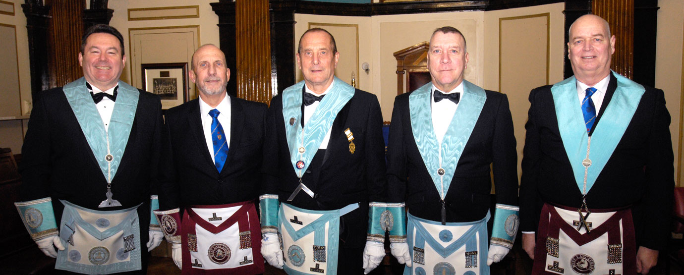 Members and guests at Everton Lodge installation.