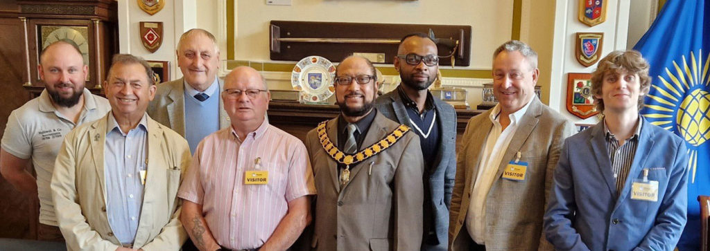 Preston Guild Lodge brethren with the Mayor of Preston.