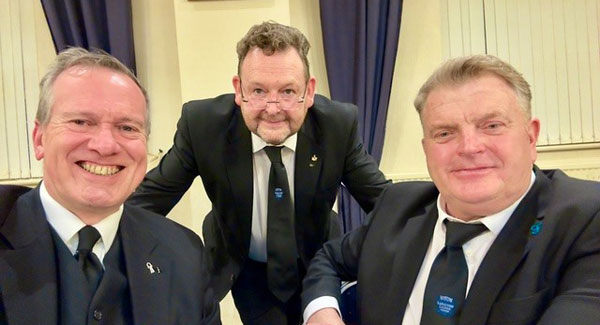 Pictured from left to right, are: Nigel Monks, David Topping and ‘twinkle toes’ Michael Frankland.