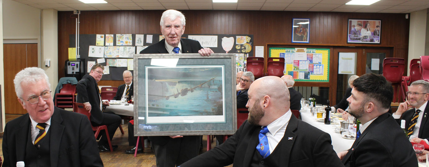 Glen Jackson explains the context of the pictures featuring the Lancaster bombers.